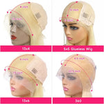 613 Honey Blonde 13x4 Lace Front Human Hair Wigs For Black Women Pre Plucked 13x6 360 Frontal Remy Brazilian Straight Wig 46inch BareGlow