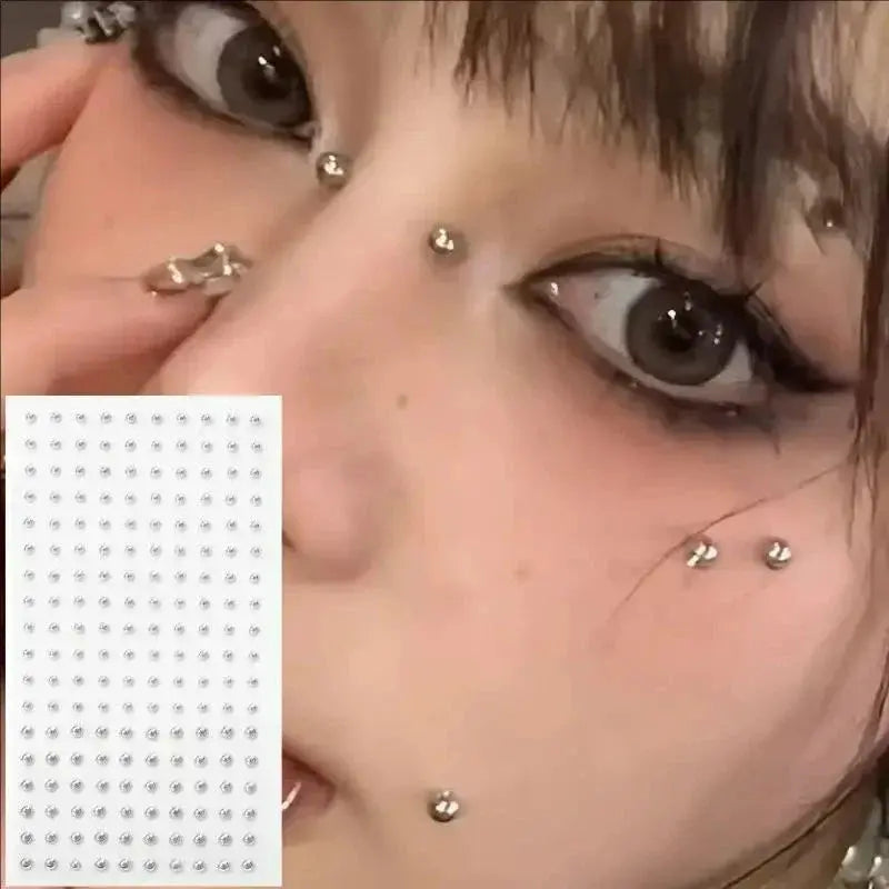 58pcs Non Piercing Lip Nails Sticker Selfadhesive Waterproof Reusable Fake Lip Nail Eyebrow Nose Ring Body Belly Button Jewelry BareGlow