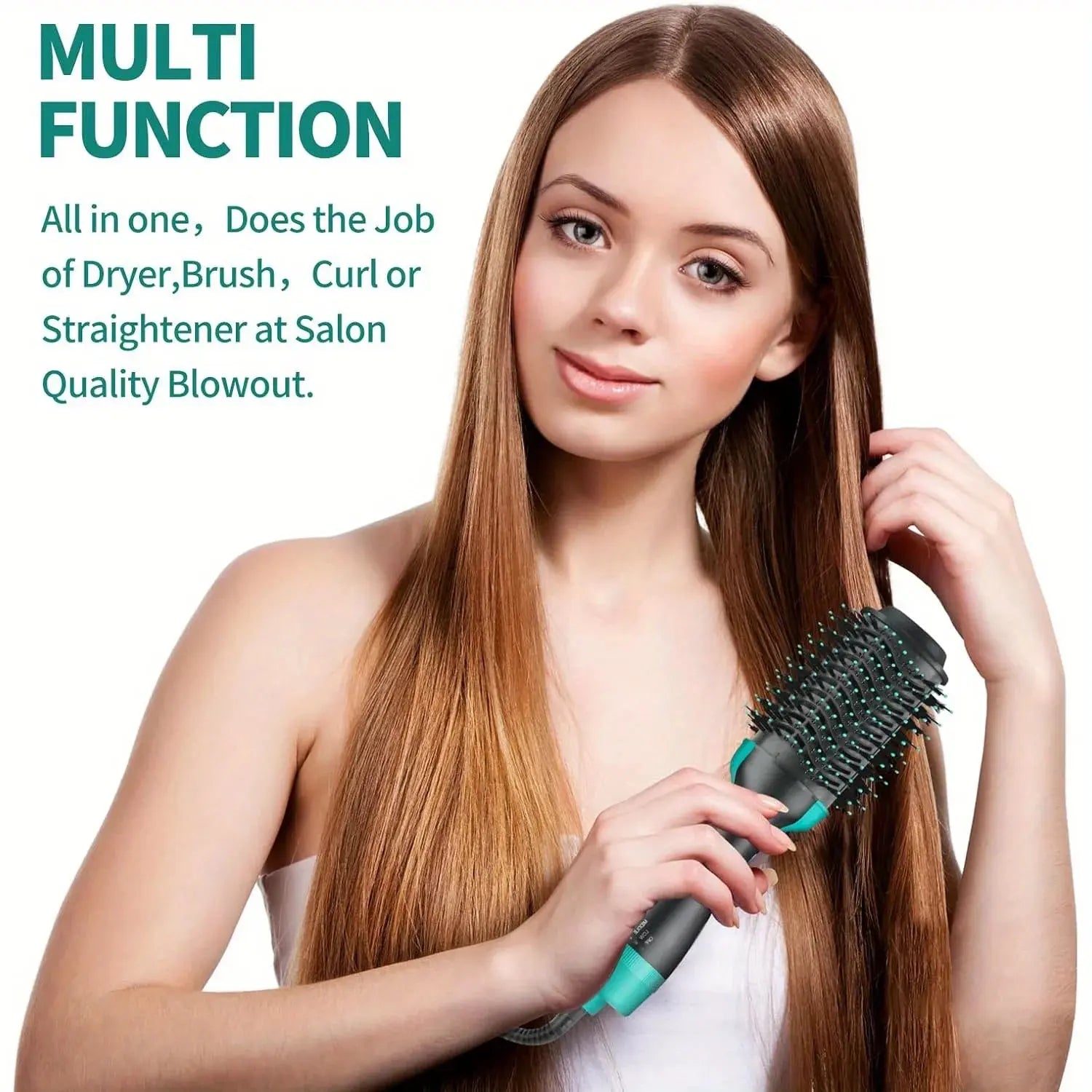 BLUTOOL 4-in-1 One-Step Negative Ion Hair Dryer and  Hot Air Brush, Reduces Frizz and Static, Quick-Dry Volumizing BareGlow