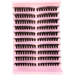 Left+Right Eye Lash Extension Cat/Fox Eye Effect Lash Single Clusters 3D Wispy Natural Looking DIY Segmented Eyelash Extensions BareGlow