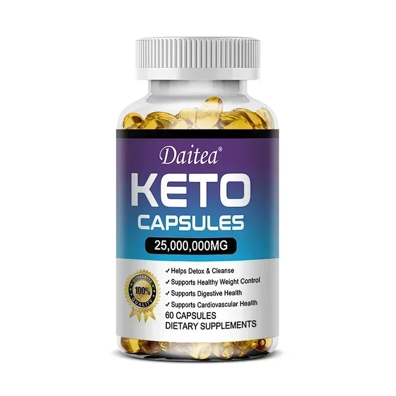 Keto Capsules - Weight & Fat Management, Burn Belly Fat, Detoxification, Digestion, Immunity - High Strength Ketone Supplement BareGlow