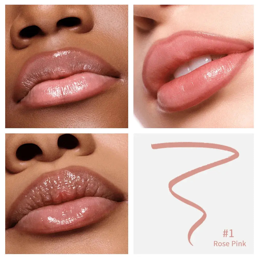 Waterproof Lip Liner Peel Off Tattoo Lipgloss Waterproof Long Lasting Matte Lip Tint Brown Contour Tear-off Lips Stain Cosmetic BareGlow