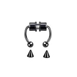 5pcs Stainless Steel Magnet Fake Nose Ring Hoop Fake Piercing Hoop Septum Rings For Women Fashion Gothic Rock Body Jewelry Gifts BareGlow