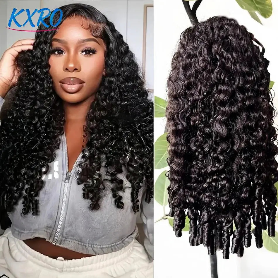 Glueless Burmese Curly Human Hair Wig Ready to Wear 13x4 Deep Wave Curly Lace Front Human Hair Wigs For Woman on Clearance Sale BareGlow