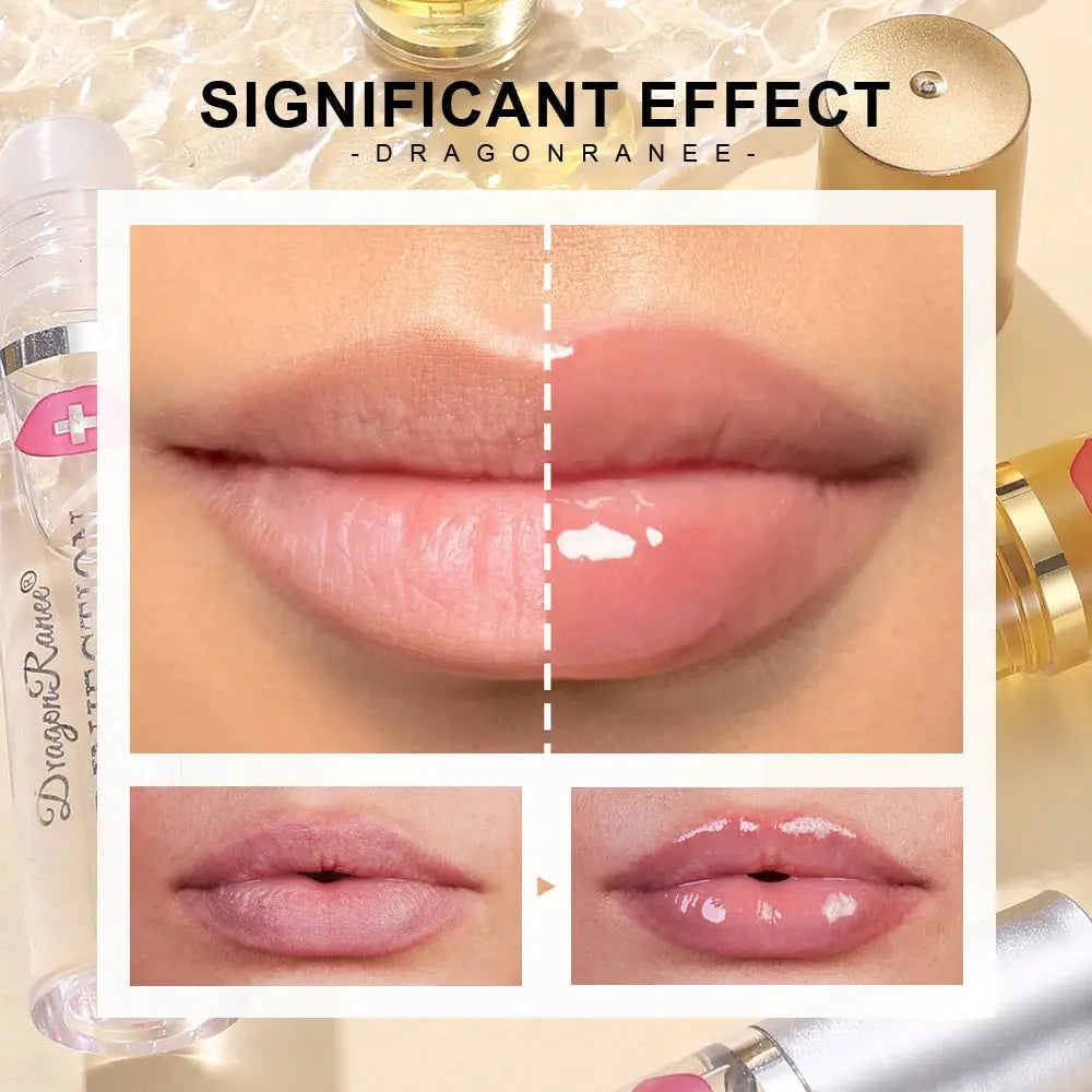 Lip Plumping Oil Moisturizes, Hydrates, and Adds Color as a Base for Lip Care. Glass Lip, Pouty Lips, Glossy Mirror-Like, Gentle, Colorless Lip Oil BareGlow