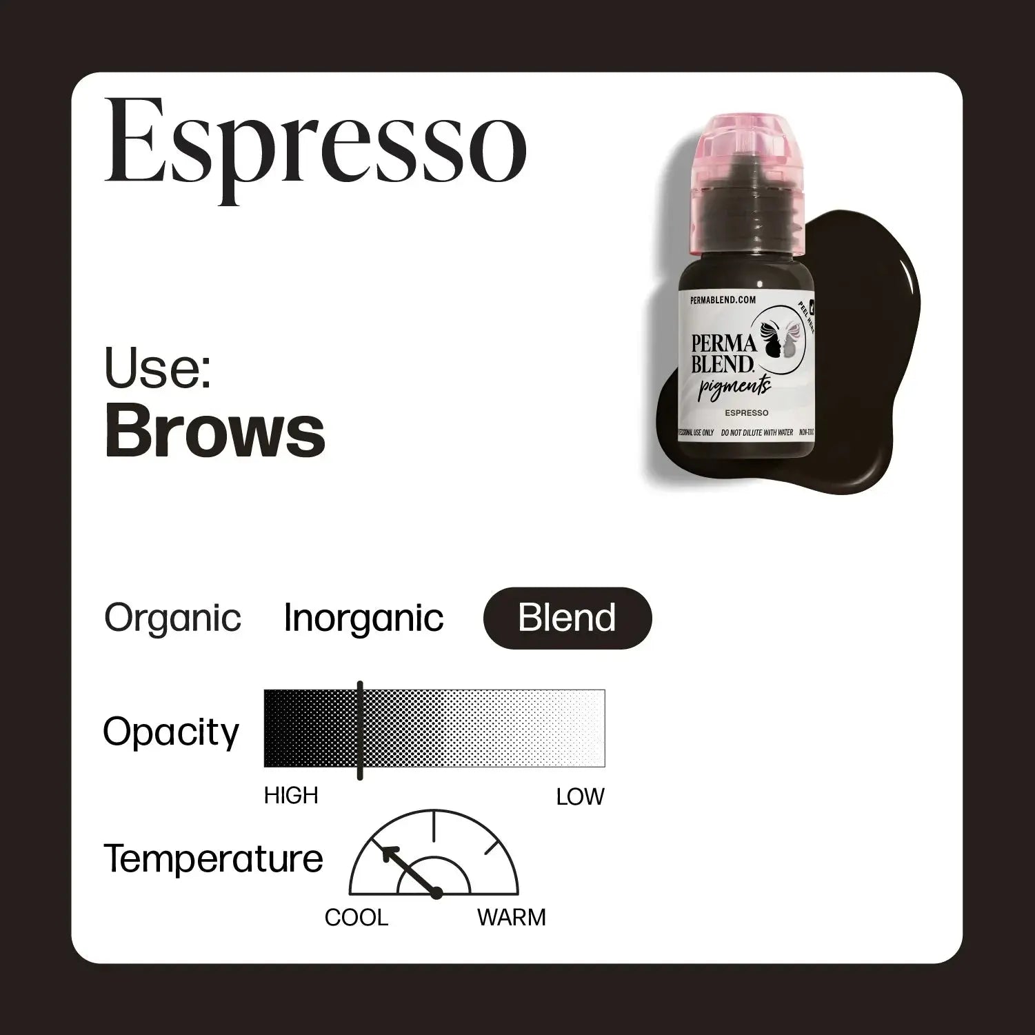 15ML Permanent Makeup Pigment Microblading Supplies for Eyebrow Tattoo Eyeliner Permanent Makeup Professional Tattoo Ink 0.5oz BareGlow