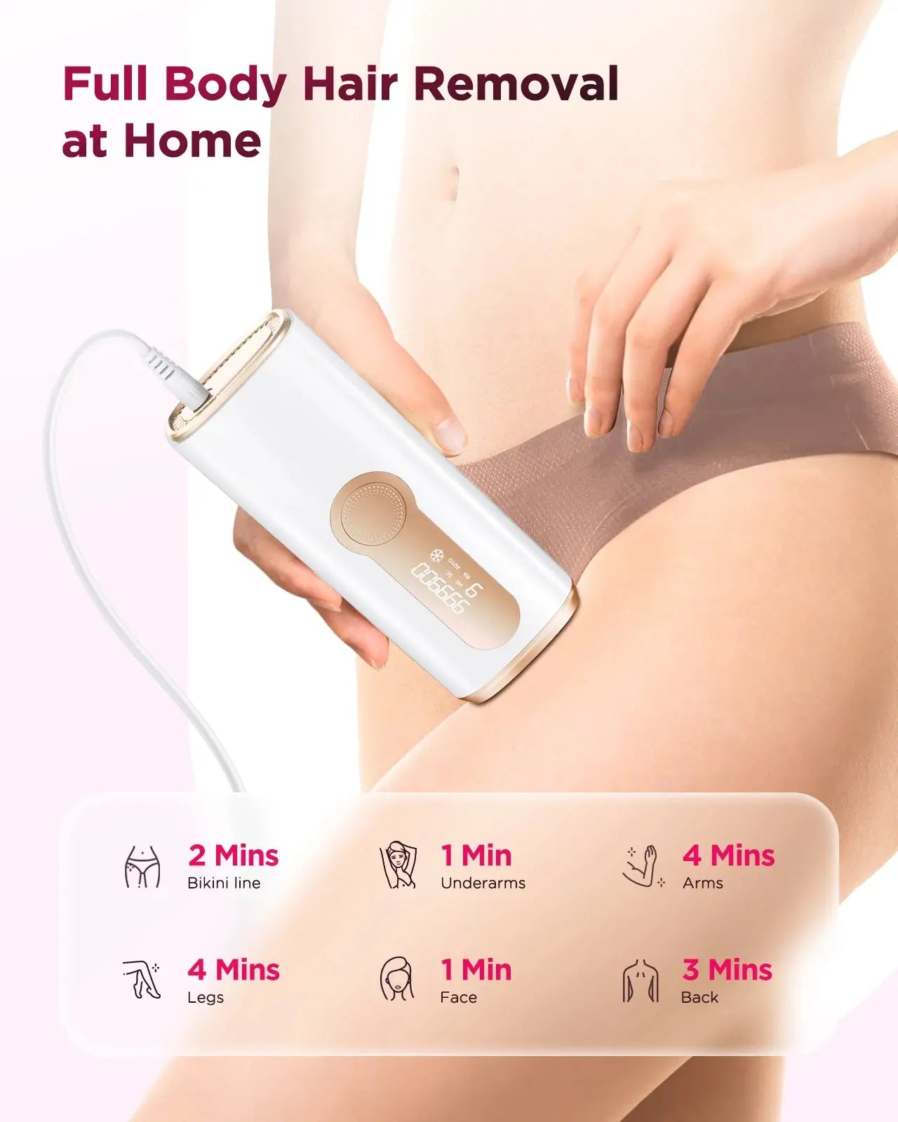 990000 Flash Laser Epilator IPL Hair Removal For Men and Women Body Bikini Facial  Permanant Painless IPL Hair Remover Machine BareGlow