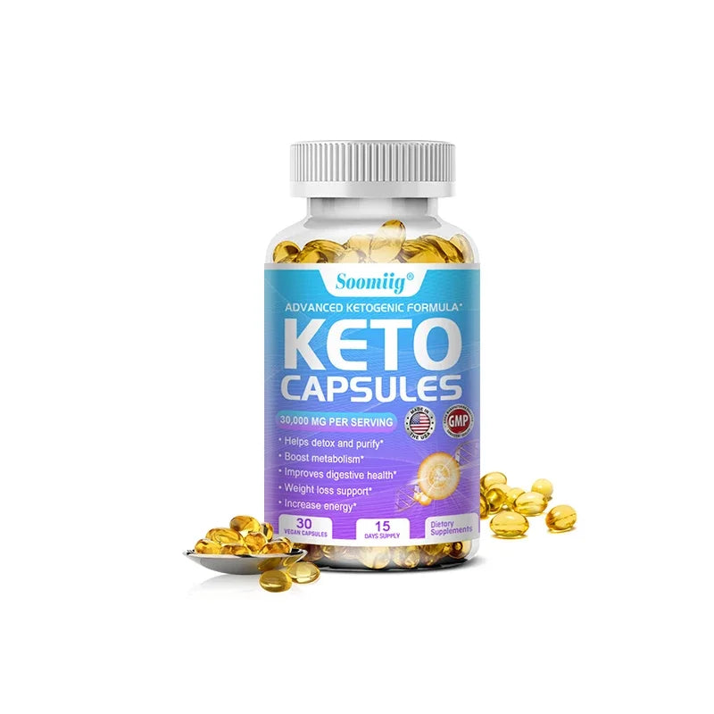 Keto Capsules - Fat Burning, Detoxification, Weight Loss, Metabolism Boost, Weight Management, Immune System Boost BareGlow