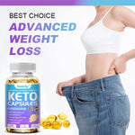 Keto Capsules - Fat Burning, Detoxification, Weight Loss, Metabolism Boost, Weight Management, Immune System Boost BareGlow