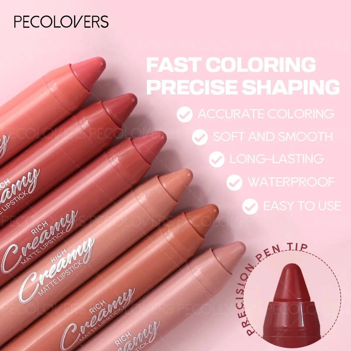 Lip Liner, Depicts Lip Contours, Full and Charming Lips, Multiple Colors To Choose From, Does Not Dry Out, Lip Cosmetics BareGlow