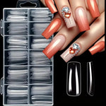 120 Pieces of Transparent Coffin/Mandarin/Aprilion/Square/Oval/Other Shape Style Boxed Nails BareGlow
