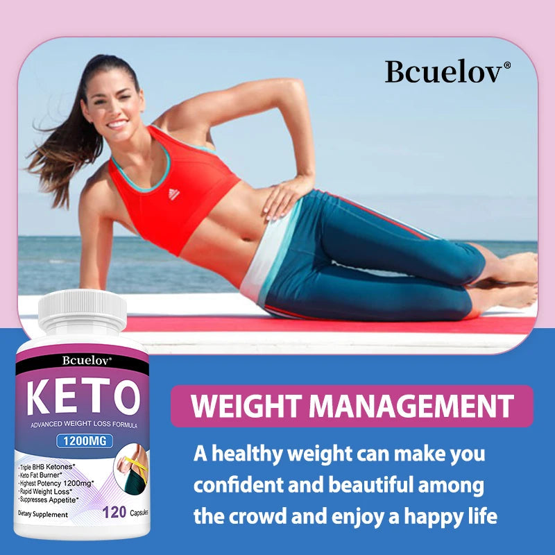 Advanced Keto Capsules, Weight Management, Metabolism Boost, Appetite Control, Energy Support, Digestive Health Supplement BareGlow