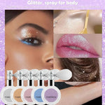 Diamond Highlighter Glitter Spray High Gloss Fairy Powder Shimmer Sparkle Powder Makeup for Face Body Highlight Face Body Makeup BareGlow