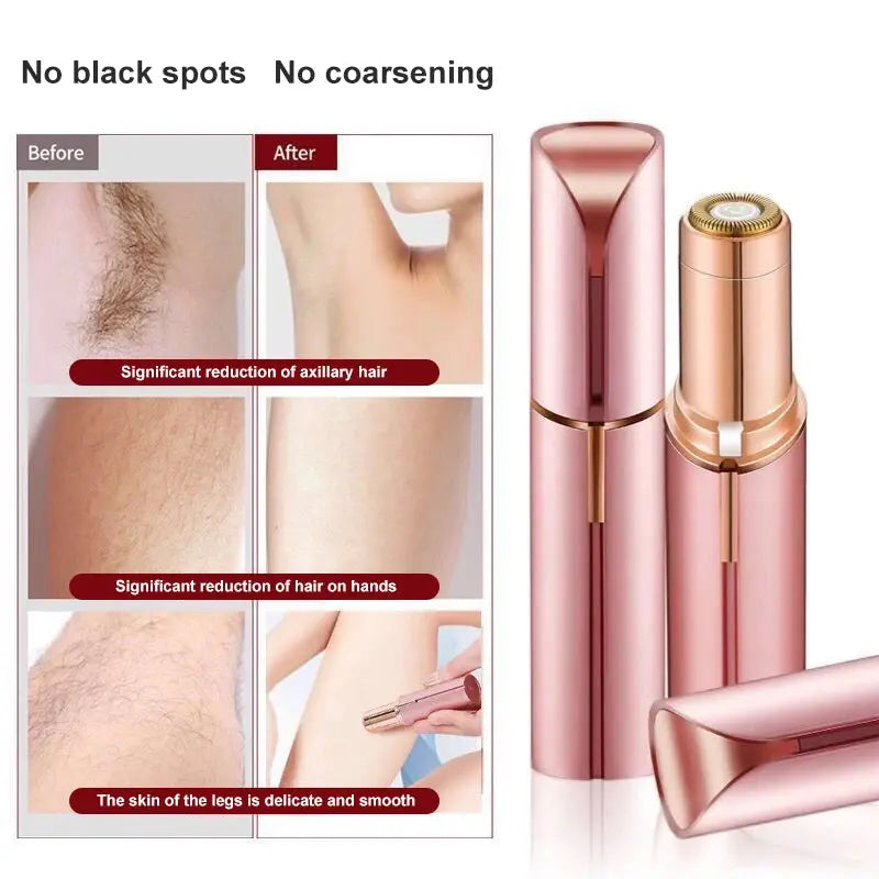 Electric Eyebrow Trimmer Mini Eye Brow Epilator Facial Lipstick Shape Hair Removal Portable Women Painless Razor Shaver Tool BareGlow