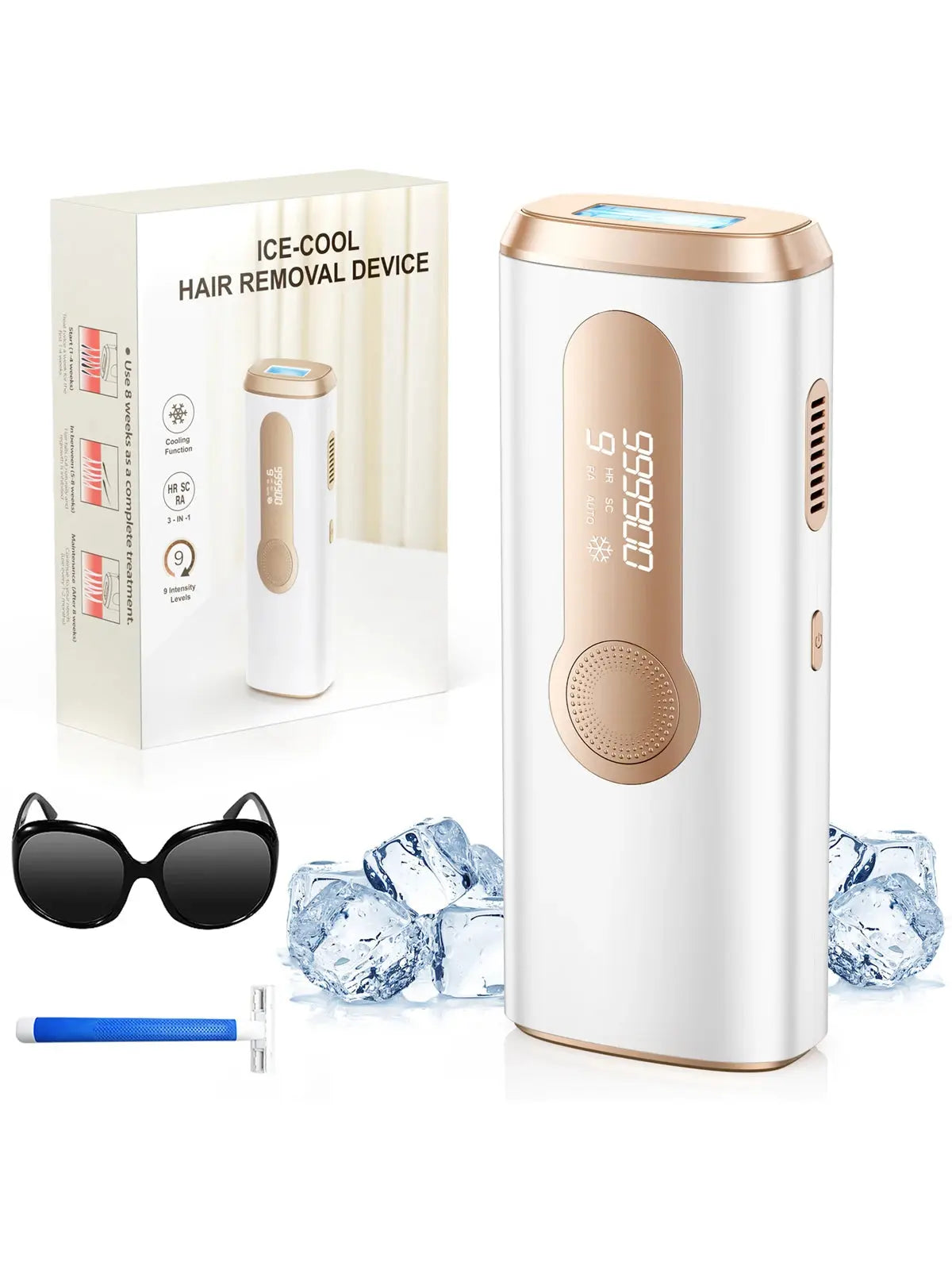 990000 Flash Laser Epilator IPL Hair Removal For Men and Women Body Bikini Facial  Permanant Painless IPL Hair Remover Machine BareGlow