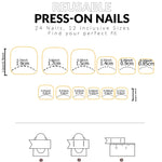 48pcs French black border hand and foot armour Glossy fake toenails fully covered with nude spring break toenails for women's na BareGlow