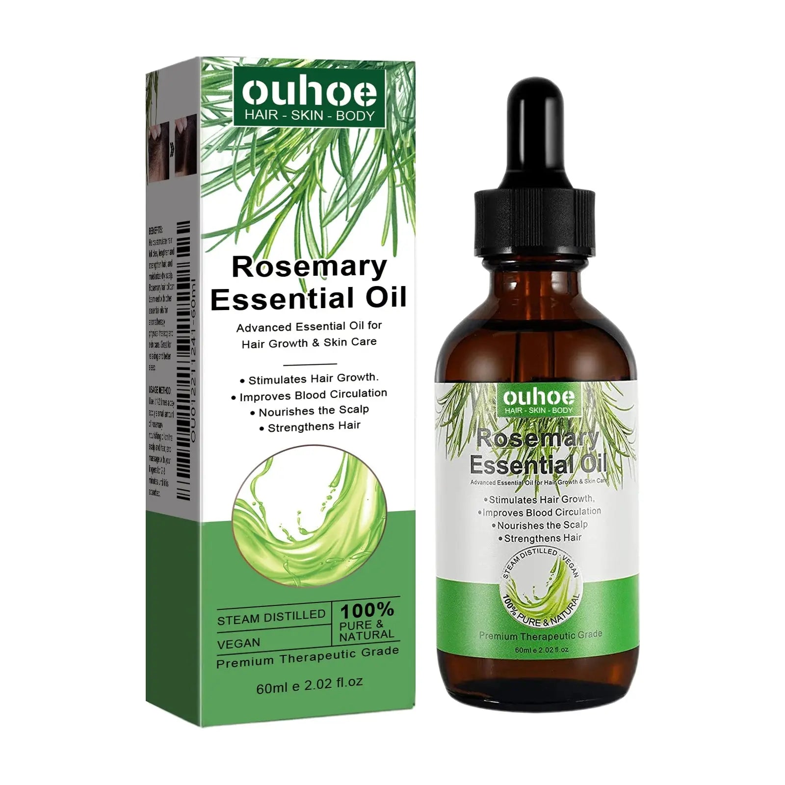Rosemary Hair Oil Gentle Daily Care for Soft Smooth and Nourished Hair BareGlow