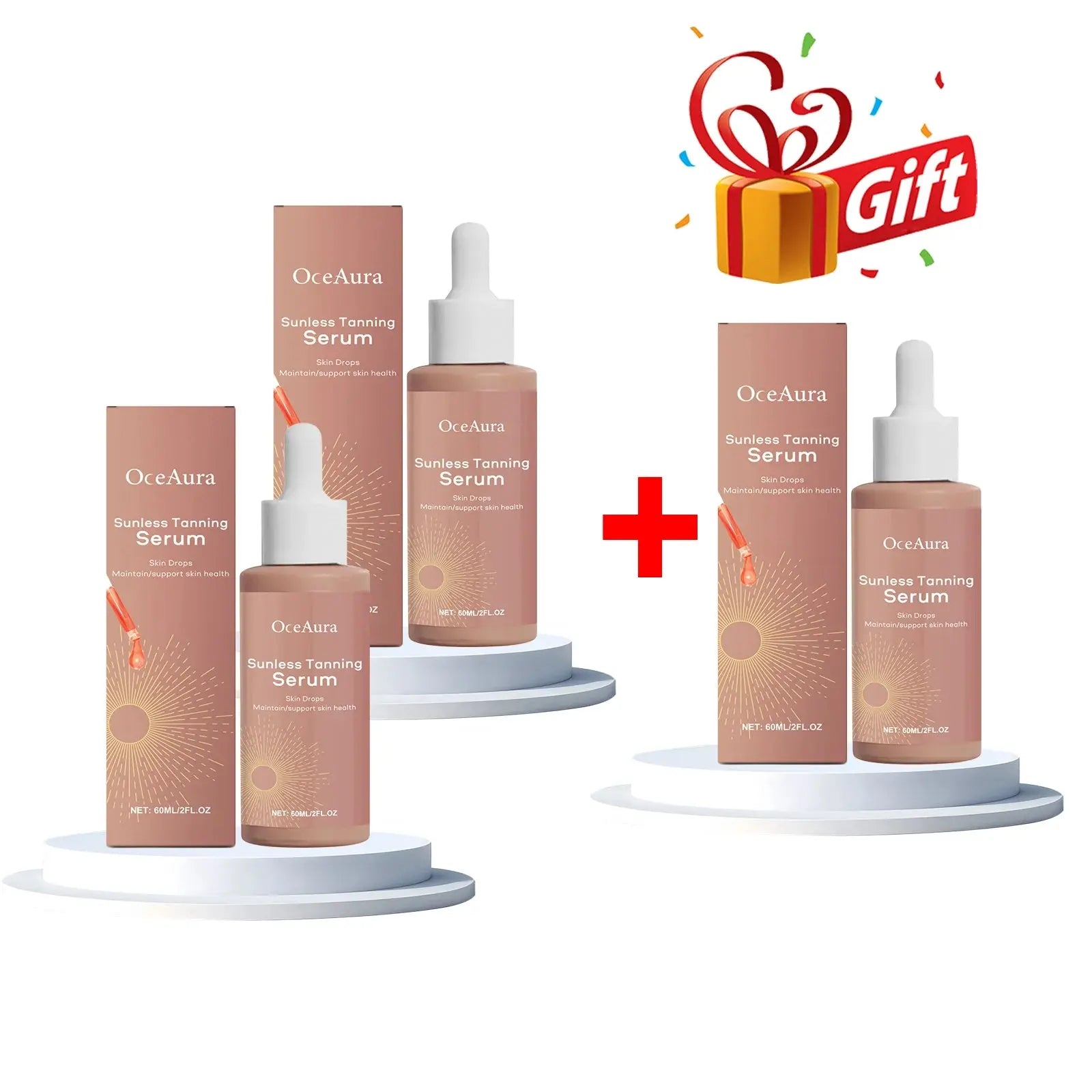 Herbal Sunless Tanning Essence Lasting Absorb Sunlight Natural Skin Sexy Protect Solarium Body Face Bronze Self Tanning Serums BareGlow