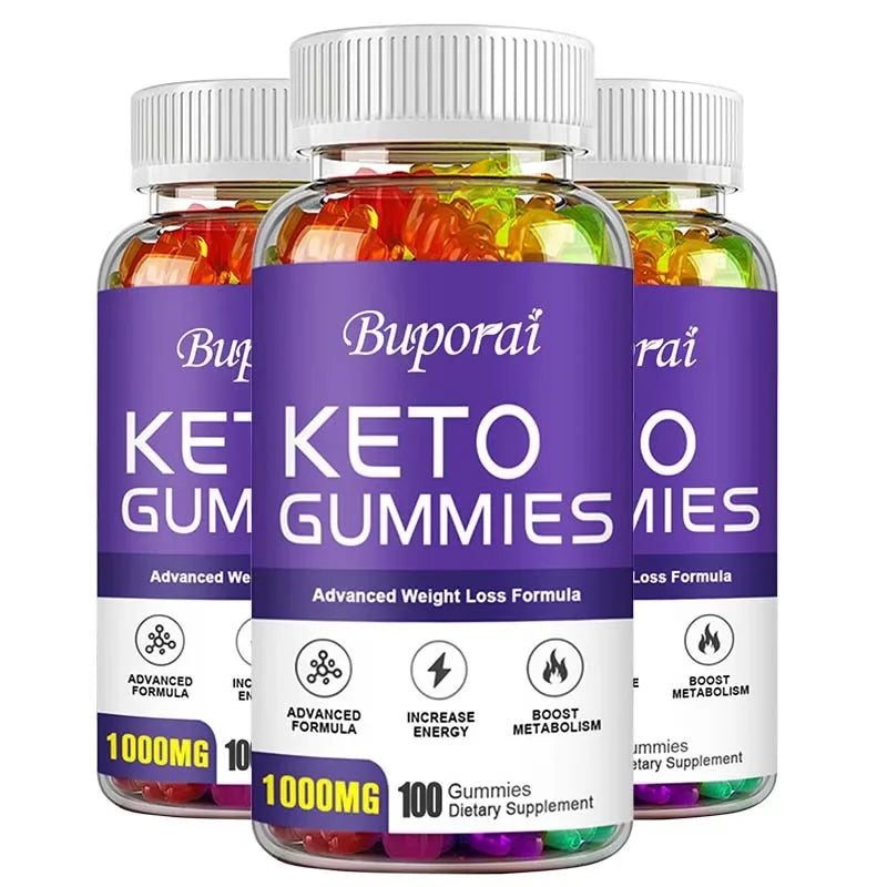 Keto Gummies 1000MG - Burn Fat, Promote Metabolism, and Increase Vitality, Relieves Bloating, Helps Detoxification and Cleansing BareGlow