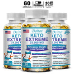 Daitea Keto Supplement 25000mg – Supports healthy eating, weight management, supports immunity, 120 capsules supplements BareGlow