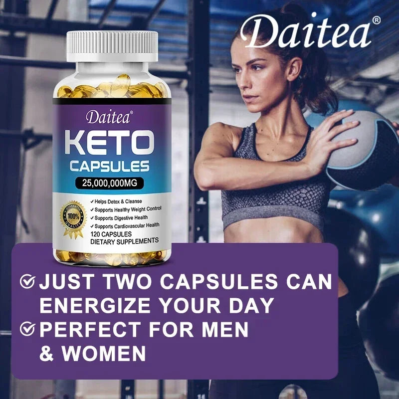 Keto Capsules - Weight & Fat Management, Burn Belly Fat, Detoxification, Digestion, Immunity - High Strength Ketone Supplement BareGlow