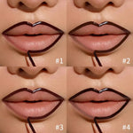 Waterproof Lip Liner Peel Off Tattoo Lipgloss Waterproof Long Lasting Matte Lip Tint Brown Contour Tear-off Lips Stain Cosmetic BareGlow