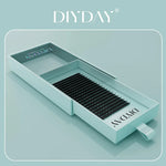 DIYDAY Individual Eyelash Extension Long Length Classic Lash Extension Trays Wholesale Matte Black Soft Mink Faux Eyelashes BareGlow