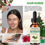 Mix Castor Oil and Rosemary Oil for Hair Growth Enhances hair thickness and Shine, Reduce Hair Loss and Split Ends Hair Care Oil BareGlow