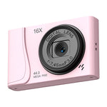 4K Digital Camera  24 Million Pixels Video Camcorder 16x Zoom Compact Cameras Auto Focus for Kids Adult Beginners Photograph BareGlow