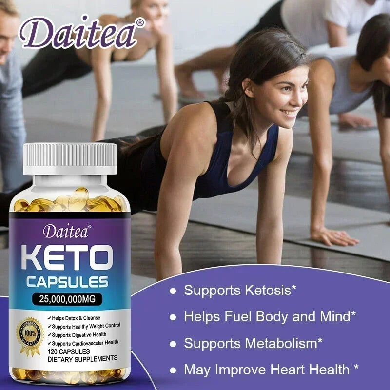 Keto Capsules - Weight & Fat Management, Burn Belly Fat, Detoxification, Digestion, Immunity - High Strength Ketone Supplement BareGlow