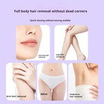 2in1 Electric Razor for Women Painless Hair Removal Rechargeable Body Trimmer Underarm Mustache Epilator Shaver BareGlow