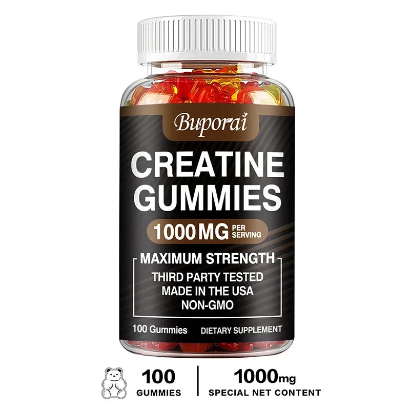 Creatine Monohydrate Gummies - Boost Energy, Build Muscle Mass, and Improve Athletic Performance BareGlow