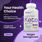 Keto BHB Capsules, Thermogenic Fat Burner, Weight Management, Appetite Suppressant, Metabolism & Energy Boost for Men & Women BareGlow