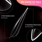 120 Pieces of Transparent Coffin/Mandarin/Aprilion/Square/Oval/Other Shape Style Boxed Nails BareGlow