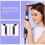 7 In 1 Hair Dryer Brush Brushless High Speed Hair Dryer with Diffuser Ionic Blow Dryer Hot Air Styling Comb Auto Hair Curler BareGlow