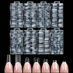 120 Pieces of Transparent Coffin/Mandarin/Aprilion/Square/Oval/Other Shape Style Boxed Nails BareGlow