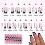 30pcs Square ToeNail Tips Summer French Gradient False Toe Nails Wearable Short Square Foot Nails Set Press On Nail BareGlow