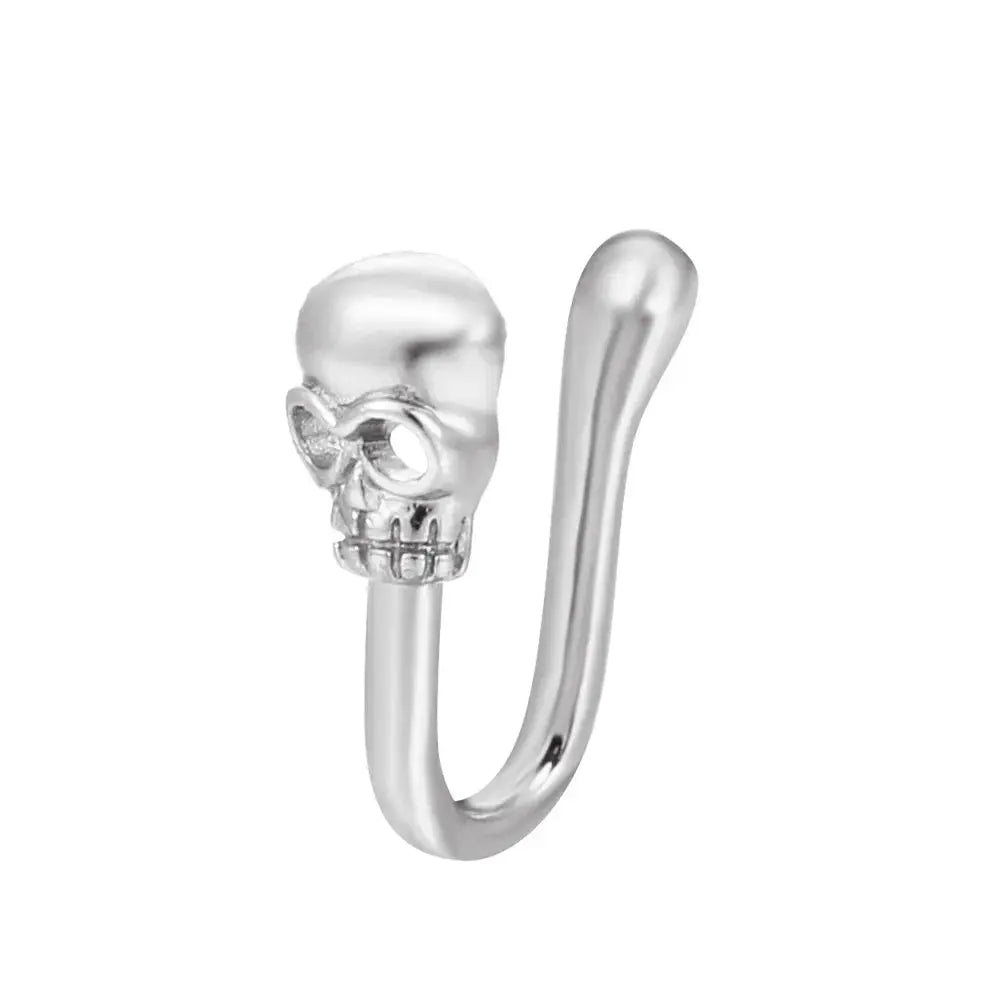 Fashion Gold Color Dragon Butterfly Fake Nose Ring for Women Africa Copper Helix U Shape Faux Aro Nariz Piercing BareGlow