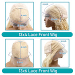 613 13x6 Lace Front Wig Human Hair Body Wave Blonde Lace Frontal Wigs for Women 220 Density Natural Hairline With Baby Hair BareGlow