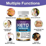 Keto Capsules - Weight & Fat Management, Burn Belly Fat, Detoxification, Digestion, Immunity - High Strength Ketone Supplement BareGlow