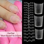 30pcs Square ToeNail Tips Summer French Gradient False Toe Nails Wearable Short Square Foot Nails Set Press On Nail BareGlow