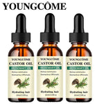 Mix Castor Oil and Rosemary Oil for Hair Growth Enhances hair thickness and Shine, Reduce Hair Loss and Split Ends Hair Care Oil BareGlow