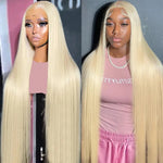 613 Honey Blonde 13x4 Lace Front Human Hair Wigs For Black Women Pre Plucked 13x6 360 Frontal Remy Brazilian Straight Wig 46inch BareGlow