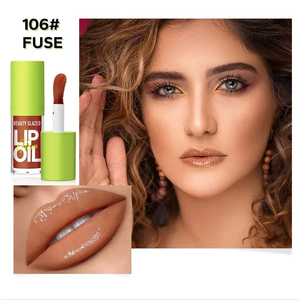 Beauty Glazed Rare Bright Lustrous Lip Essence Moisturizing Shine Shimmer Plumping Lip Tint  Care Oil Gloss for Lip Enhancement BareGlow