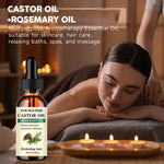 Mix Castor Oil and Rosemary Oil for Hair Growth Enhances hair thickness and Shine, Reduce Hair Loss and Split Ends Hair Care Oil BareGlow
