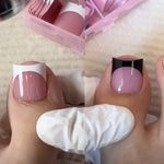 30pcs Square ToeNail Tips Summer French Gradient False Toe Nails Wearable Short Square Foot Nails Set Press On Nail BareGlow