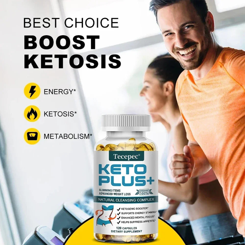 Tecepec Keto Plus+ Weight Loss Supplement Fat Burning Capsules Malic Acid Burn Belly Fat and Muscle Supplement Ketogenic Diet BareGlow