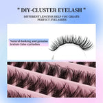 120Pcs Natural Eyelash Cluster Set, D Curl 8–16mm Mixed Length, Soft Band & Lightweight, Reusable False Eyelashes Cat Eye Effect BareGlow