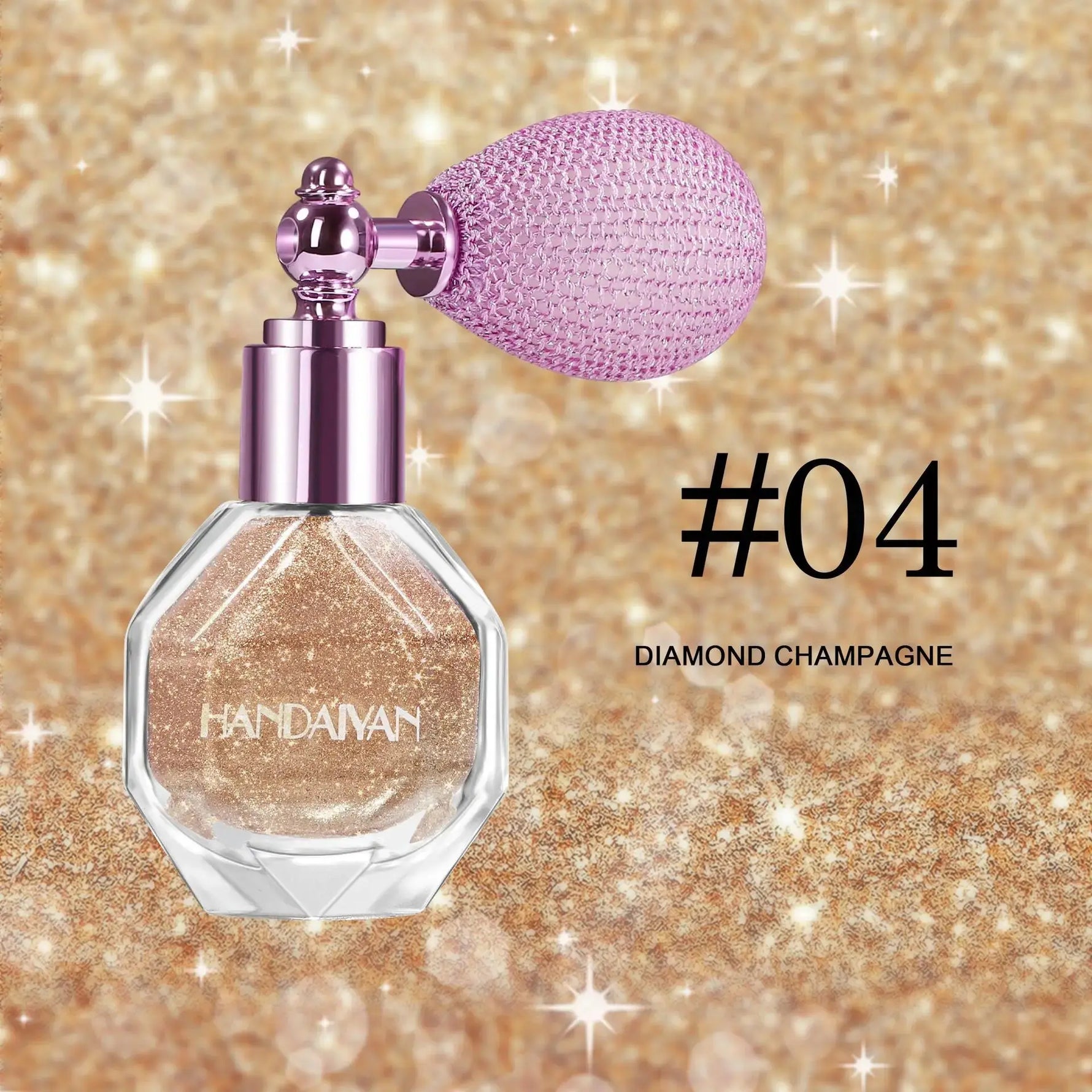 5 Color Body Highlight Powder Spray Brightening Sparkling Glitter Clothes Face Hair Makeup Highlighter Spray BareGlow