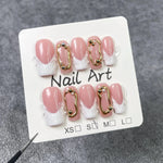 10Pcs 3D Green Flower Handmade Press on Nails French Fake Nails Wearable Stick-on Nails False Nail Uñas Накладные Ногти 네일팁 BareGlow